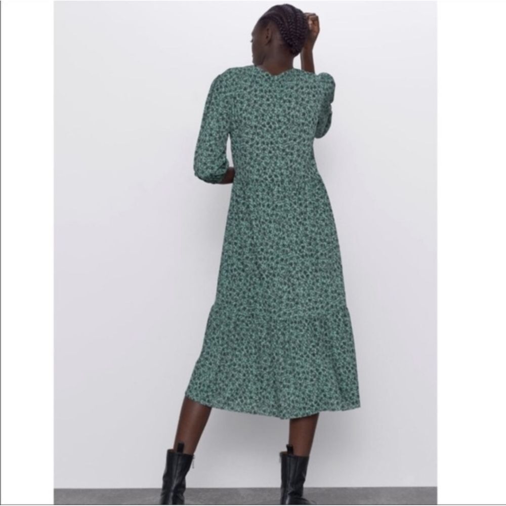Zara Floral Midi Dress Zara Small Dress - Picture 5 of 9